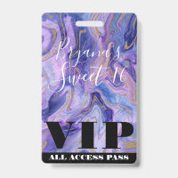 Ethereal Cotton Candy Marble Glam Sweet 16 VIP