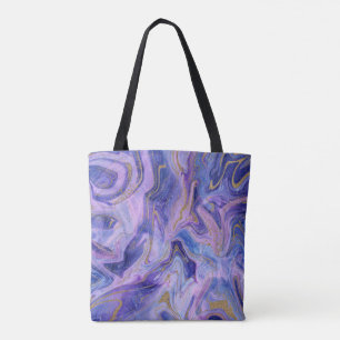 Ethereal Cotton Candy Marble Watercolor Fantasy Tote Bag