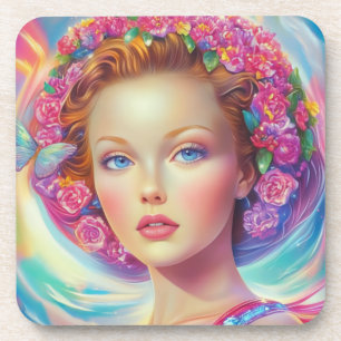 Ethereal Crown Portrait Coaster