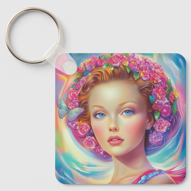 Ethereal Crown Portrait  Keychain (Front)
