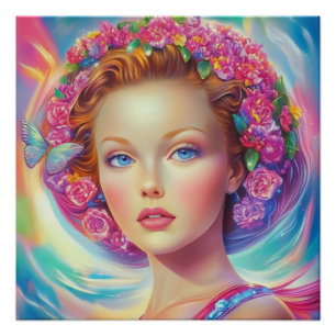 Ethereal Crown Portrait  Poster