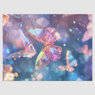 Ethereal Crystalline Butterflies Decoupage Tissue Paper