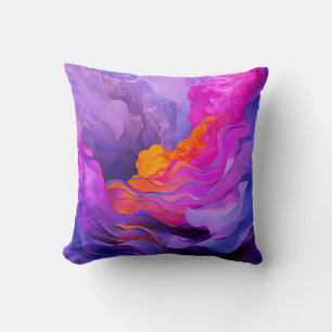 "Ethereal Currents" Throw Pillow