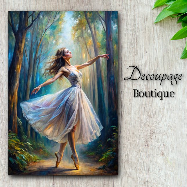 Ethereal Dancer Decoupage Tissue Paper (Ethereal Dancer Forest Ballet Decoupage Tissue Paper)