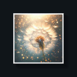 Ethereal Dandelion Wish Wall Art - Dreamy Golden B<br><div class="desc">A magical and serene botanical artwork featuring a glowing dandelion surrounded by floating seeds and shimmering golden bokeh light. This piece captures a moment of pure wonder and tranquility, with warm light orbs creating a soft, dreamy atmosphere. It is an enchanting addition to a nursery, a cozy bedroom, or any...</div>
