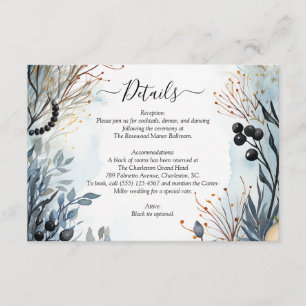 Ethereal Delicate Watercolor Serene Foliage   Enclosure Card