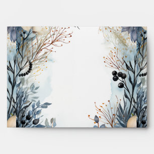 Ethereal Delicate Watercolor Serene Foliage Envelope