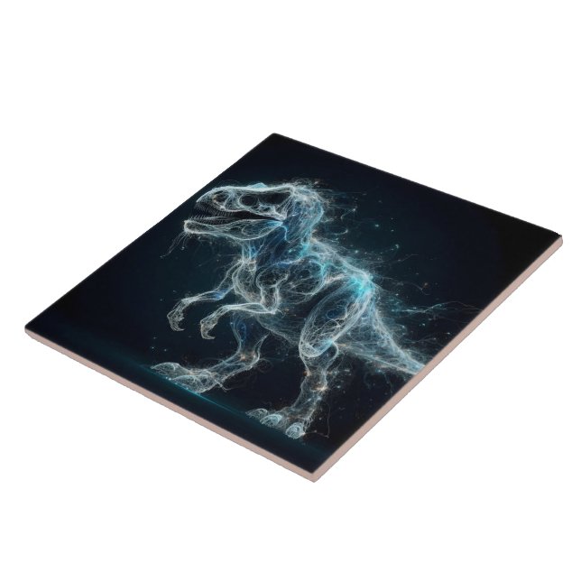 Ethereal Dinosaur in a Mystical Setting Tile (Side)