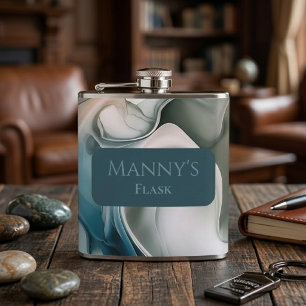 Ethereal Dreamscape: Tranquil Abstract Hip Flask