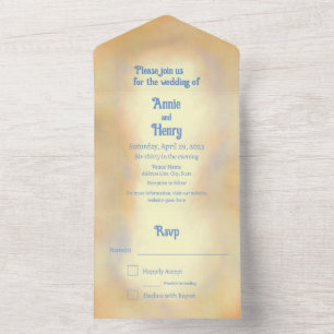 Ethereal & Dreamy Clouds All in One Wedding Invite