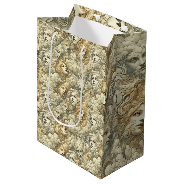 Ethereal Drift – Gothic Victorian Medium Gift Bag (Front Angled)