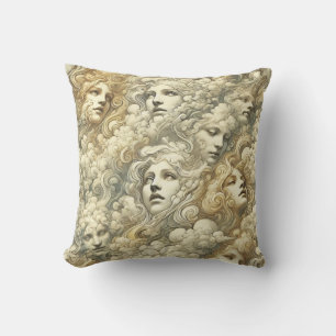 Ethereal Drift – Gothic Victorian Throw Pillow