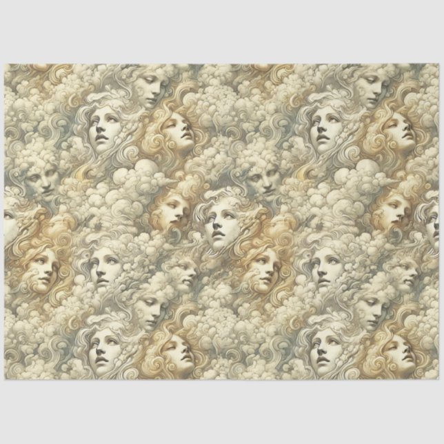 Ethereal Drift – Gothic Victorian Tissue Paper (Front)