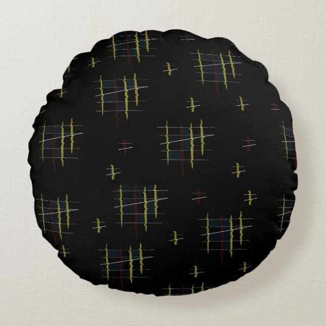 Ethereal Echoes Round Pillow (Front)