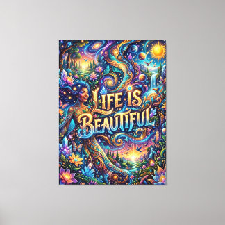 Ethereal Echoes: Where the Cosmos Meets the Soul Canvas Print