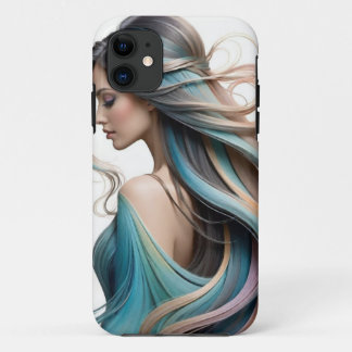 Ethereal Elegance: AI-Designed Beautiful Woman  iPhone 11 Case