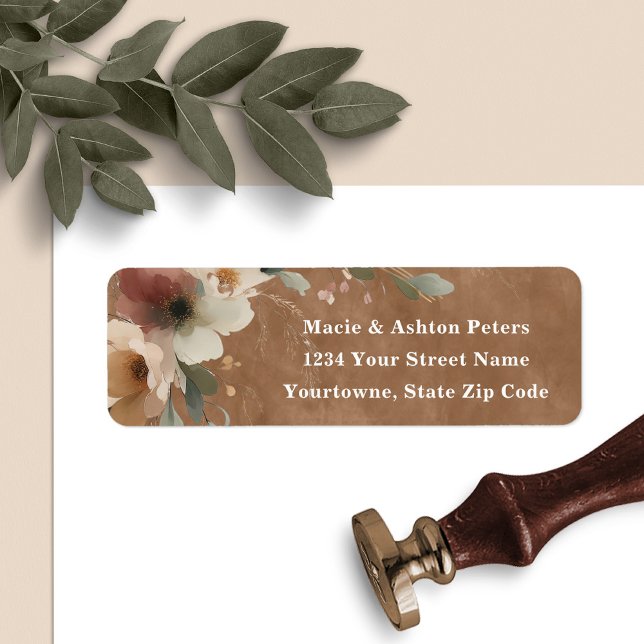 Ethereal Elegance Cottagecore Mariage en terre cui (Send your wedding invites off with our romantic cottagecore return address label stickers.)