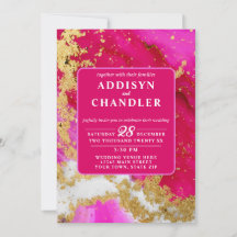 Ethereal Elegance: Hot Pink Geode-Inspired Wedding