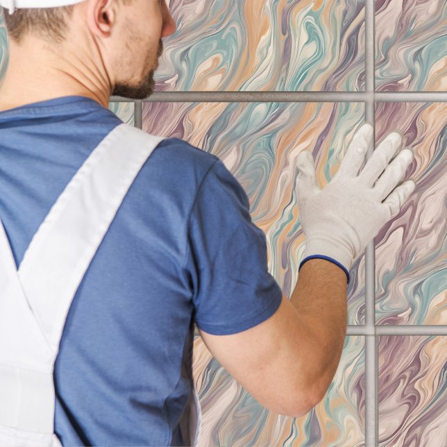 Ethereal Elegance Marble Swirl Ceramic Tile (Creator Uploaded)