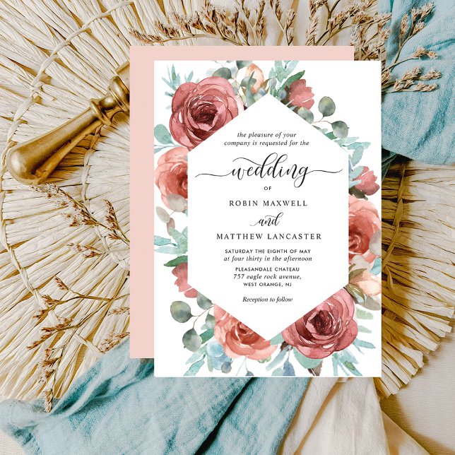 Ethereal Elegant Floral Geometrical Wedding Invitation (Creator Uploaded)