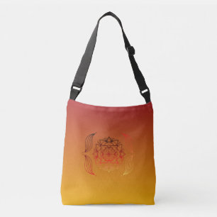 Ethereal Embers Abstract Flame Crossbody Bag