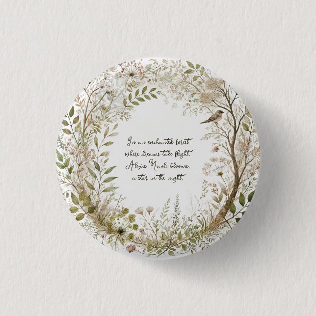 Ethereal Enchanted Forest 1 Inch Round Button (Front)