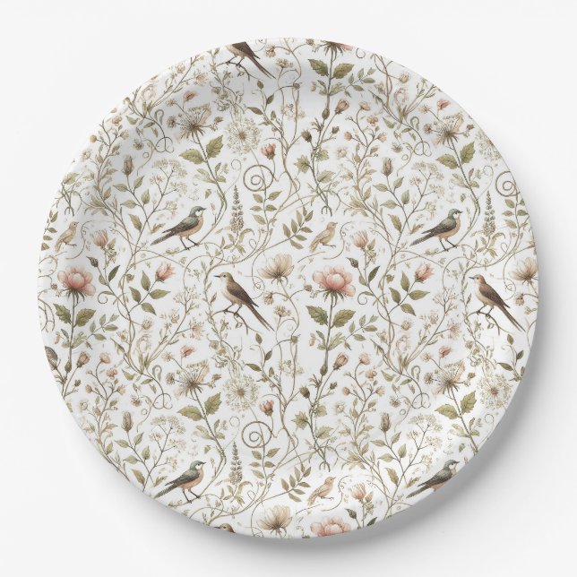 Ethereal Enchanted Forest Paper Plate (Front)