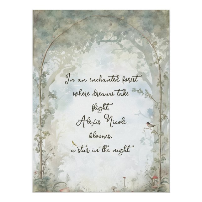 Ethereal Enchanted Forest Poster (Front)