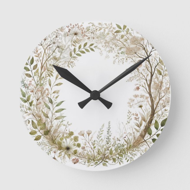 Ethereal Enchanted Forest Round Clock (Front)