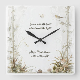Ethereal Enchanted Forest Square Wall Clock