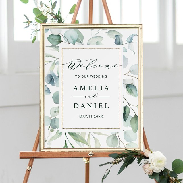 Ethereal Eucalyptus Mariage Affiche de bienvenue (Créateur téléchargé)