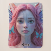 Ethereal Fairy Girl: Sherpa Blanket
