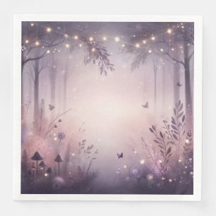 Ethereal Fairy Lights Forest Dinner Napkins