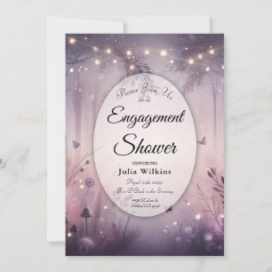Ethereal Fairy Lights Forest Engagement Shower Invitation