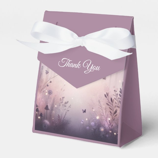 Ethereal Fairy Lights Forest Wedding Favor Box (Front Side)