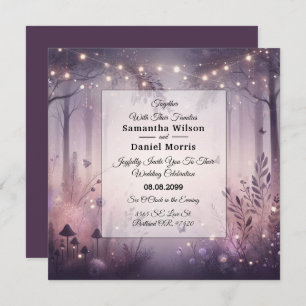 Ethereal Fairy Lights Forest Wedding Invitation