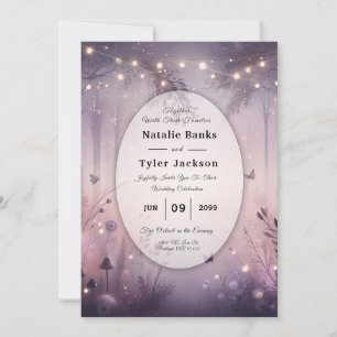 Ethereal Fairy Lights Forest Wedding Invitation