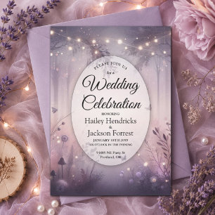Ethereal Fairy Lights Forest Wedding Invitation