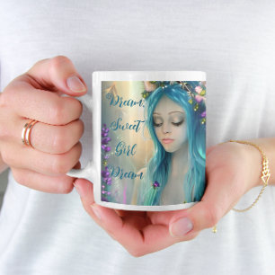 Ethereal Fantasy Art   Beautiful Blue Fairy  Coffee Mug