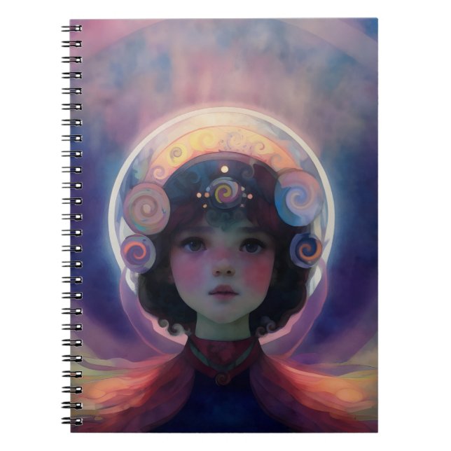 Ethereal Fantasy Celestial Child Dream Guardian Notebook (Front)