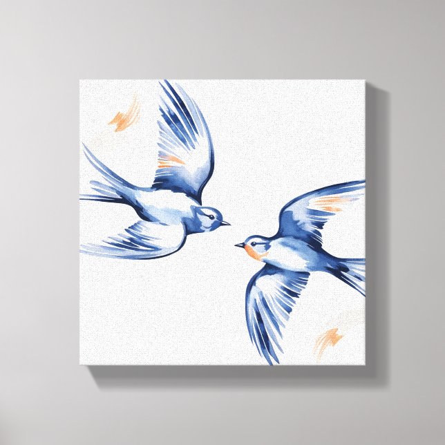 Ethereal Flight - Swallow Duo Canvas Art (Front)
