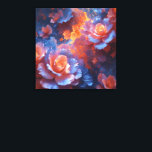 Ethereal Floral Energy – Blue & Fiery Rose Art Canvas Print<br><div class="desc">Transform your space with this captivating canvas print that blends delicate floral beauty with explosive energy. Featuring glowing roses immersed in deep blue tones and fiery orange light, this artwork creates a powerful contrast between calm serenity and vibrant intensity. The rich textures and luminous particle effects give a sense of...</div>