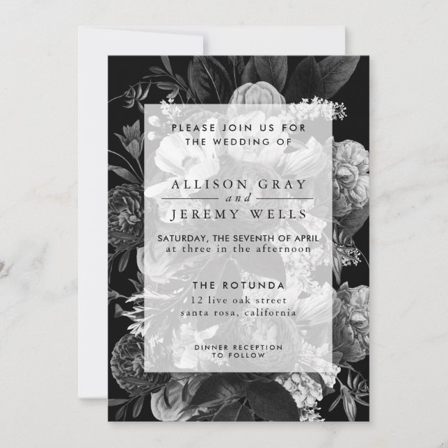 Ethereal Floral Wedding Invitation (Front)