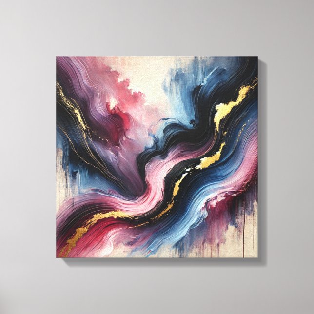 Ethereal Flow – Elegant Abstract Art Canvas Print (Front)
