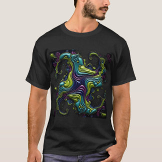 Ethereal Flow – Vibrant Abstract Pattern T-Shirt