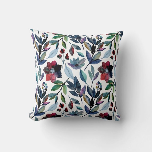 Ethereal Garden Whispers Throw Pillow (Front)