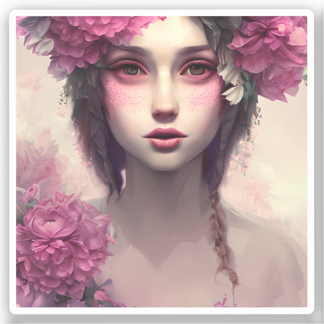 Ethereal Girl with Pink Freckles (Front)