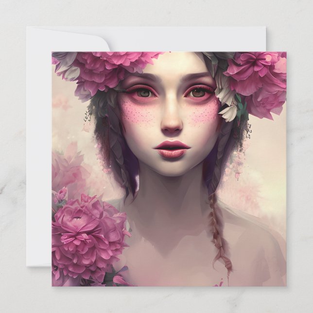 Ethereal Girl with Pink Freckles (Front)