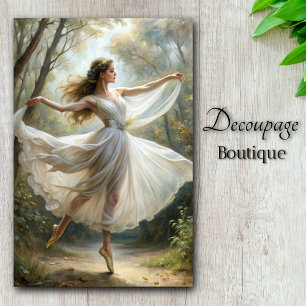 Ethereal Grace Forest Ballet Decoupage Tissue Paper