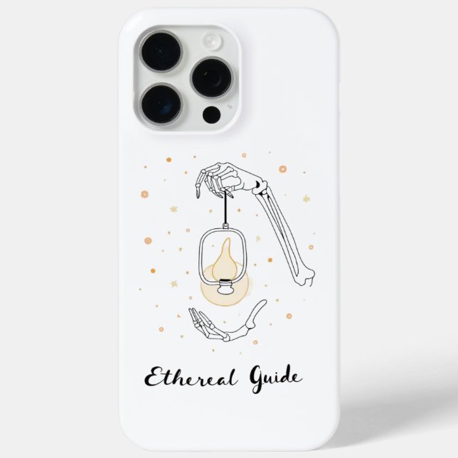 Ethereal Guide Skeleton Hand Lantern Phone Case (Back)